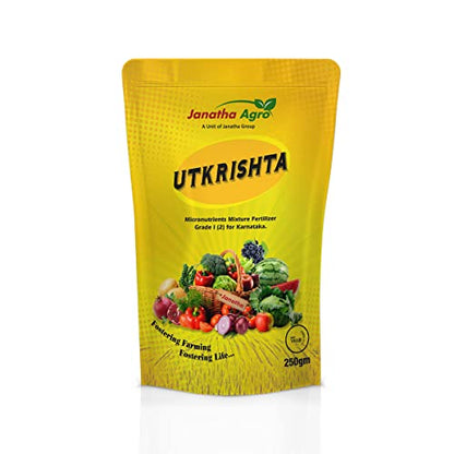 Utkrishta - Micronutrient Mixture Fertilizer Grade I (2) for Karnataka - Micronutrients for Plants (250 GMS)