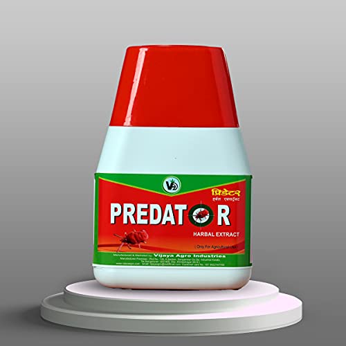 Vijaya Agro Industries Predator Miticide 250 ml | Herbal Home & Roof Gardening Manure | Efficient Remedy Against Plants Pest | Safe on Plants |, Pack of 1