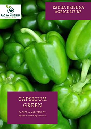 Radha Krishna Agriculture® Imported Capsicum Vegetable Seeds | Green Capsicum Seed For Your Home Garden Pack of 50 Gram Seeds