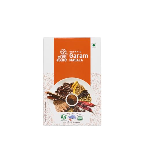 Pure & Sure Organic Garam Masala Powder | Delicious & Aromatic Garam Masala Mix | Curry Masala Powder, 100g