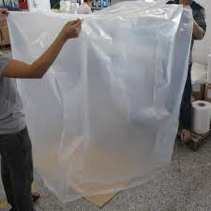 Plastic LDPE Gusseted Bag | Extra Large| 78.7 inch (43.3 inch + 17.7 inch gusset + 17.7 inch gusset) x 90.6 inch x 600 gauge | 1 Piece | Virgin Quality | Reusable Recyclable Food-Grade | Murghas Bag |