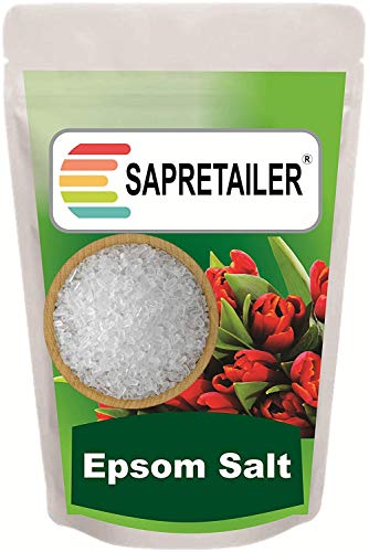 SAPRETAILER एप्सम सॉल्ट | वनस्पतींसाठी मॅग्नेशियम सल्फेट खत | स्नान | वेदना आराम 1 किग्रॅ