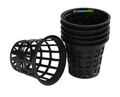 WE Hydroponics 3 Inch Netpots - Set of 50pc, for NFT, Hydroponics, Aquaponic, Dutch Bucket, DWC, Kratky System and Nursery, Black
