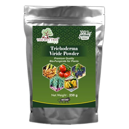 THE WET TREE Trichoderma Viride Powder | Bio Fungicide for Home Garden Plants | Controls Root Rot, Stem Rot, Bacterial & Fungal Diseases 250GM
