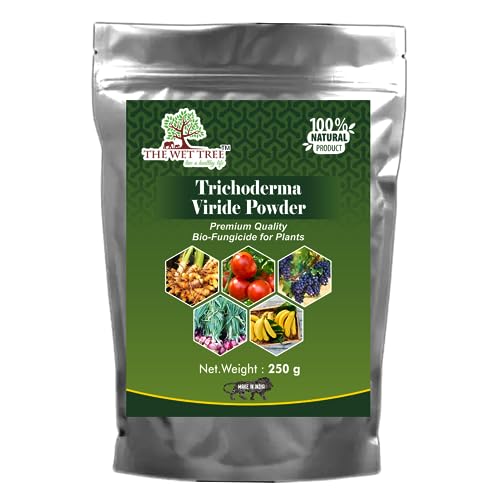 THE WET TREE Trichoderma Viride Powder | Bio Fungicide for Home Garden Plants | Controls Root Rot, Stem Rot, Bacterial & Fungal Diseases 250GM