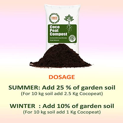 Ebee Cocopeat Compost with Living Soil Microbes-5kg