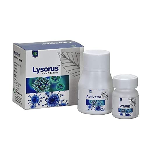 Katra Fertilizers Lysorus (1 Gm +50 Ml), Anti-Virus and Bacteria Virucide for Virus Control and Prevention, Agriculture, Bio Pesticide for Garden Used in Farms (Pack of 6)