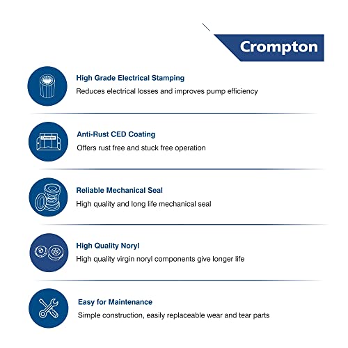 Crompton 4VO7BU1EU Borewell Submersible Oil filled Pump 1 HP 7 stage