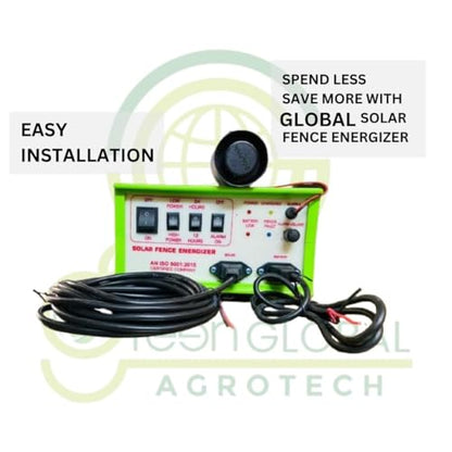 GREEN GLOBAL AGROTECH Zatka Machine 12KV Solar Fence Energizer Highly Efficient Security System for Agricultural Farms 40 Acre Area Covered" PWM Solar Charge Controller