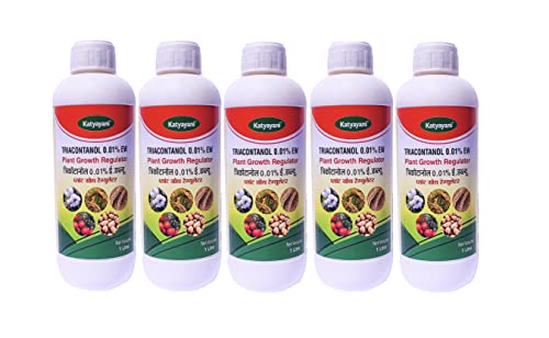 Katyayani Triacontanol 0.1% EW Plant Growth Regulator for All Plants and Home Garden Improves Quality with Yield of Fruits & Vegetables Non Toxic PGR (5 Litre(Set of 5))