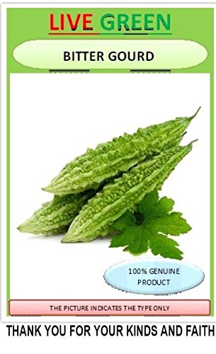 LIVE GREEN Vegetable Seeds | Bitter Gourd/Karela | F1 Hybrid | Organic Seeds | For Home And Kitchen Garden | (Pack 1 pkt 10 seeds each), (PLSDBL020)