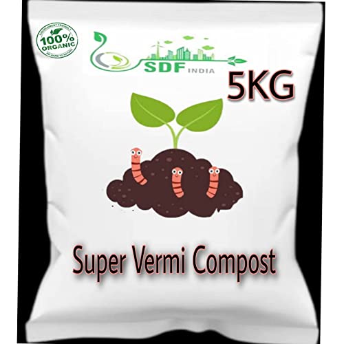 SDF India Super Vermicompost for All Kinds of Plants Complete Food for The Soil, Enriched with, Organic (5KG)