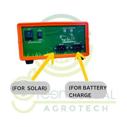 GREEN GLOBAL AGROTECH Plastic Zatka Machine Solar Fence Energizer Security System for Agricultural Farms 20 Acre Area Covered