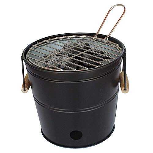 TrustBasket Charcoal Briquettes (5kg) with Free Starter Cubes - Long Burning Barbeque Charcoal with Low Smoke (Used in Grilling/Barbecue, Home) -Set of 4