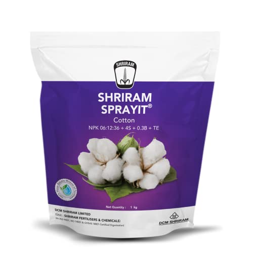Shriram Sprayit Cotton 1 Kg Biofertilizer Energizes Plants For Effective Reproduction | Biofertilizer for Vegetables & plants | Foliar Spray | Vegetative Stage | Pre-Flowering Stage