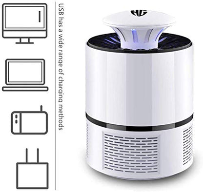 TORIYOX International Eco Friendly Electronic LED Mosquito Killer Machine Trap Lamp Theory Screen Protector Killer lamp for Home USB Powered Electronic (Round White)