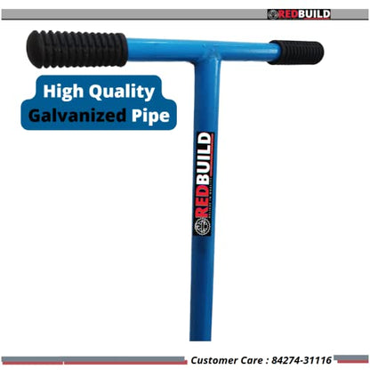 REDBUILD™ Dual Blade Earth Auger Hole Digger, Heavy Duty Drilling Machine, Garden Auger Drill Rapid Planter, Fence Post Manual Digging Soil Auger for Planting Trees | Agriculture Tools for Farming