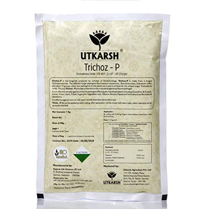 Utkarsh Trichoz-P (Trichoderma Viride 1.5% W.P.: 2 x 10^6-10^8 CFU/gm) (900 gm)- Pack of 10 Bio Fungicide