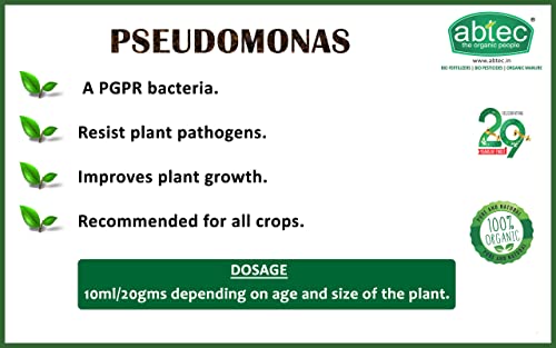 Abtec Pseudomonas fluorescens Highly effective against the fungal diseases caused by Phytophthora sp., Pythium sp., Sclerotium sp., Rhizoctonia sp., and Fusarium. (250gm)