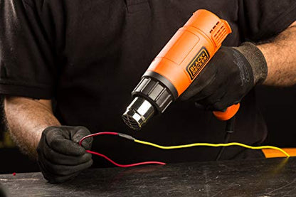 Black + Decker KX1800 1800 W Dual Temperature 2 Speed Heat Gun | Corded Electric | (Orange and Black)