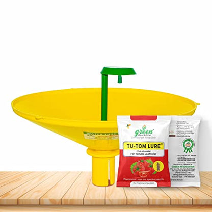 Pheromone Lure for Tomato Leaf Miner (Tuta absoluta) with Water Trap Pack of 2