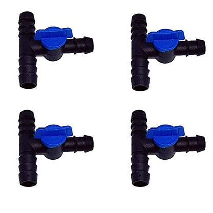 Pinolex® 16MM Drip T Connector with Tap, Drip Irrigation Accessories (Pack of 10)