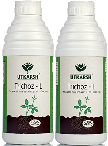 Utkarsh Trichoz-L (ट्राइकोडर्मा विराइड - 1 x 10^6 -10^8 cfu/ml) बायो फंगसाइड (1 लीटर 2 का सेट)