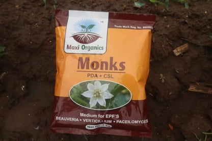 होम गार्डन, नर्सरी आणि वनस्पतींसाठी EPF च्या Beauveria bassiana Paecilomyces lilacinus साठी Maxi Organics Monks PDA + CSL माध्यम. किलो (1)