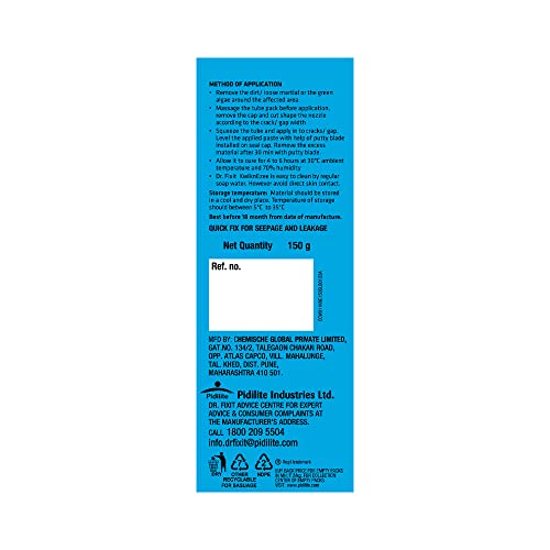 Dr.Fixit Kwik N Ezee. Ready to Use Gap and Crack Filler, 150gm (White), DIY Waterproofing for Home Use, Tile Grout and Sealant for Tiles, Concrete, Metal, PVC, Wood, Suitable for Wet & Damp areas