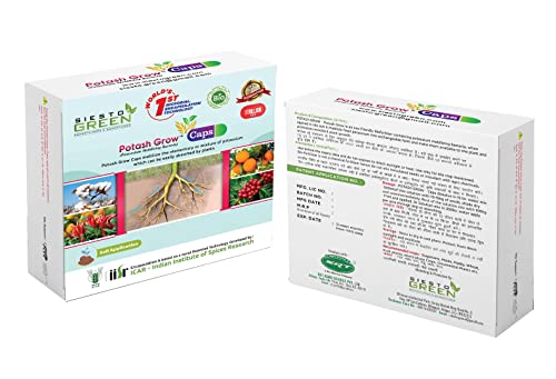 SIESTO GREEN बायोफर्टिलायझर आणि बायोपेस्टिसाइड पोटॅश ग्रो कॅप्स (6 कॅप्सूल)