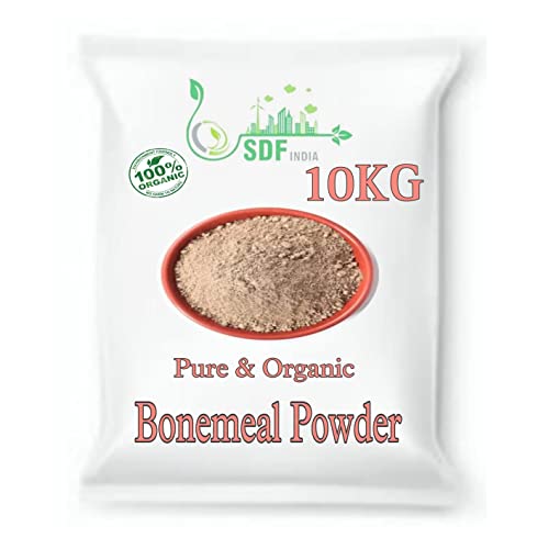 SDF India Bone Meal for Plants Home Gardening | Steamed Bone Meal | Rich in Phosphorus and Calcium | Natural Plant Fertilizer| (10KG)