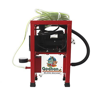 GODHAN Stainless Steel Milking Machine For Cow (4 to 5 Cows) 1 Piece GS-120 Silver Colour