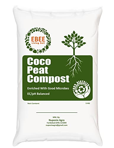 Ebee Cocopeat Compost with Living Soil Microbes-5kg