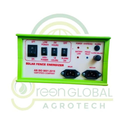 GREEN GLOBAL AGROTECH Zatka Machine 12KV Solar Fence Energizer Highly Efficient Security System for Agricultural Farms 40 Acre Area Covered" PWM Solar Charge Controller