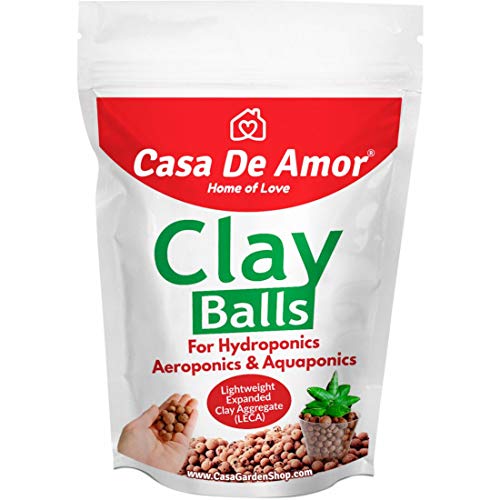 Casa De Amor 3 LTR Clay Balls, Hydrotons, Lightweight Expanded Clay Aggregate (LECA) Essential for Hydroponics, Aeroponics & Aquaponics