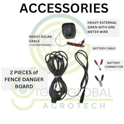GREEN GLOBAL AGROTECH Zatka Machine 12KV Solar Fence Energizer Highly Efficient Security System for Agricultural Farms 40 Acre Area Covered" PWM Solar Charge Controller