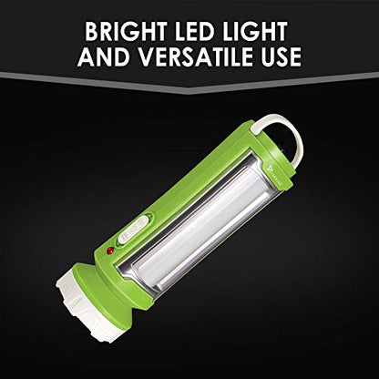 SYSKA Tuo Portable Rechargeable Led Lamp Cum Torch with Upto 4hrs Backup (Green-White) (1)