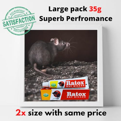 Ratox Rat Kill Paste | Ready to Use Rat Killer Gel for Home and Outdoors | 35GMx1 & 15GMx1 Combo Pack