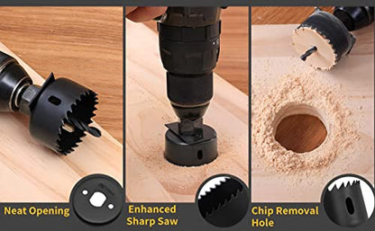 Wood Hole Saw Cutting Tool Set