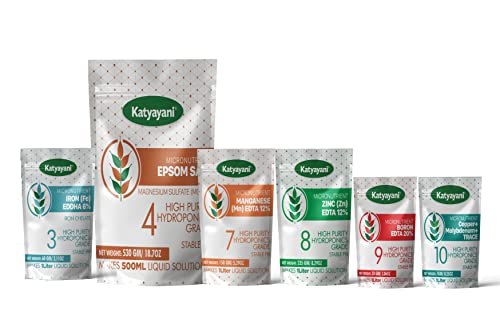 Katyayani Hydroponics Micronutrient Combo [3,4,7,8,9 & 10]- Consists of All The Micronutrients for Any Hydroponic System.