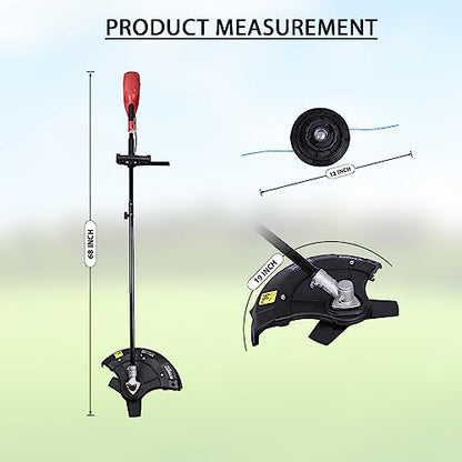 Falcon ‎FEGT-1400 600W Electric Grass Trimmer with 40cm Cutting Diameter Adjustable Cutting for Agriculture Gardening Weed Removing from Resorts & Farmhouse Gardens
