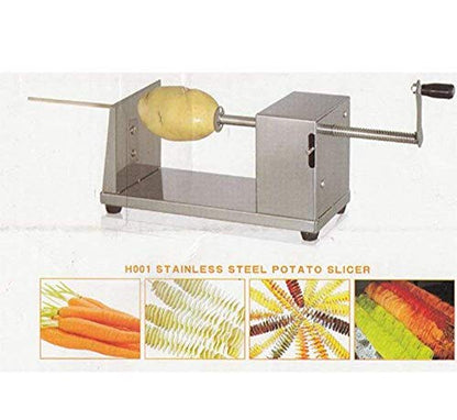NAFEES Potato Slicer, Potato Twister Spiral Potato Cutter Stainless Steel Slicer Machine for Fruit, Potatoes, Tornado Chips, Cucumber or Carrots