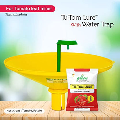 Pheromone Lure for Tomato Leaf Miner (Tuta absoluta) with Water Trap Pack of 2
