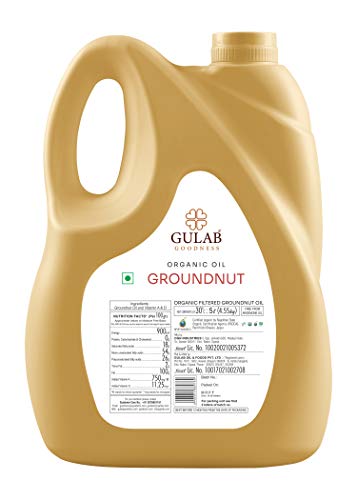 Gulab Organic Filtered Groundnut Oil/Peanut Oil - 5 Litre