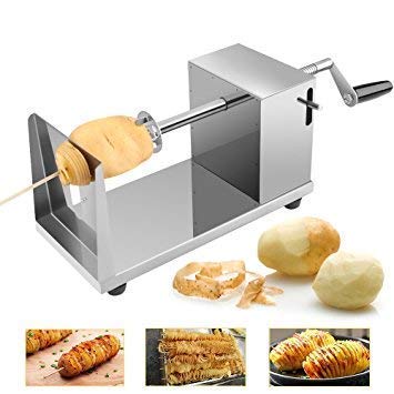 NAFEES Potato Slicer, Potato Twister Spiral Potato Cutter Stainless Steel Slicer Machine for Fruit, Potatoes, Tornado Chips, Cucumber or Carrots