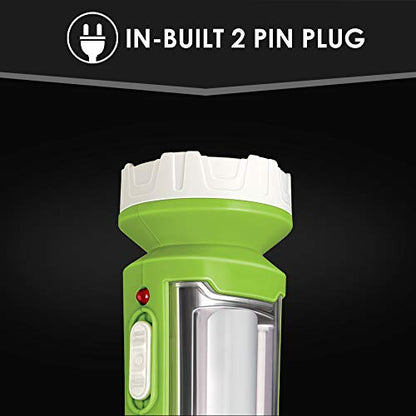SYSKA Tuo Portable Rechargeable Led Lamp Cum Torch with Upto 4hrs Backup (Green-White) (1)