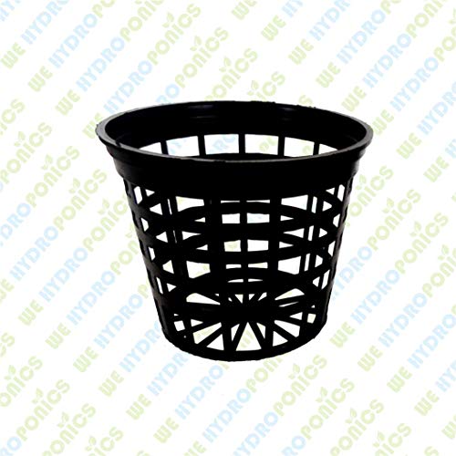 WE Hydroponics 3 Inch Netpots - Set of 50pc, for NFT, Hydroponics, Aquaponic, Dutch Bucket, DWC, Kratky System and Nursery, Black