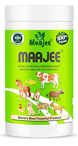 MAAJEE Animal Nutrition & Feed Supplement Minerals Mixture | for Live Stock Improvement in Milk Yield, Milk Fat & SNF Content (for All Animals) | Weight Gainer 908gm