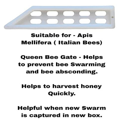 DTC Plastic Queen Bee Gate - for Apis Cerena Indica/Indian Bees – Bee Gate Prevents Swarming (Apis Cerena Indica (Indian Bees), Pack of 10)