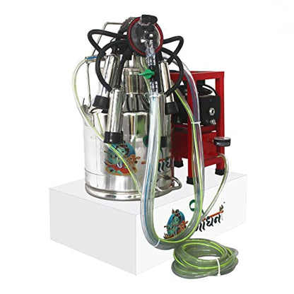 GODHAN Stainless Steel Milking Machine For Cow (4 to 5 Cows) 1 Piece GS-120 Silver Colour